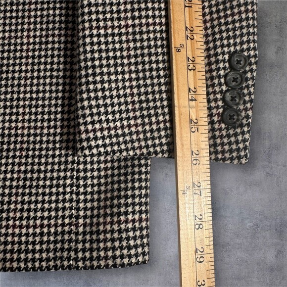 Vintage Hart Schaffner Marx Men’s Tweed Wool Sport Coat 42R Half‑Lined 2‑Button - Picture 8 of 12